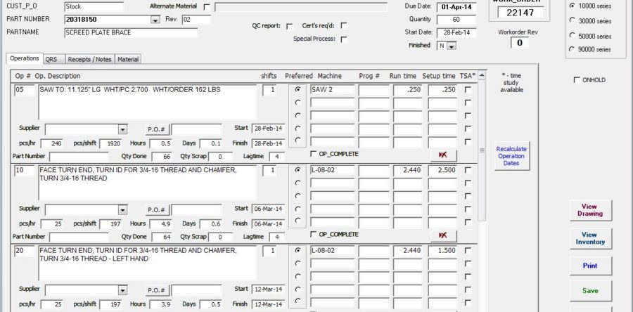 Work Order Program